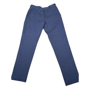 J.Crew Ludlow Suit Pants Mens 29x32 Navy Blue New Slim Cotton Linen H4161